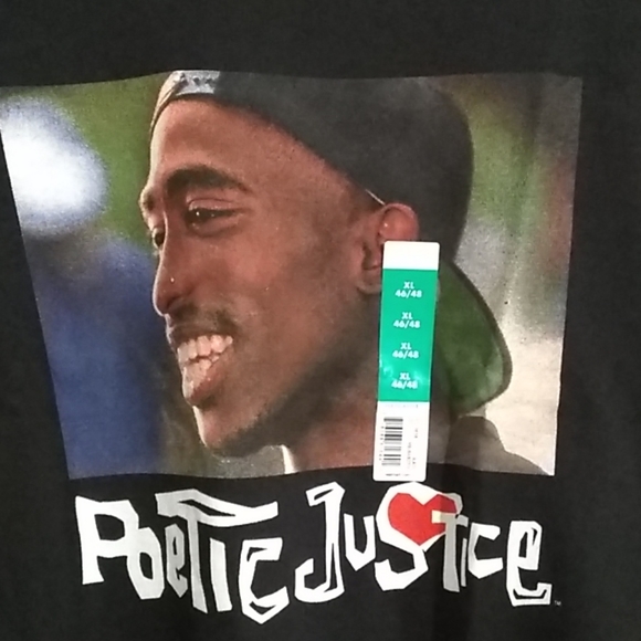 Poetic Justice Tupac Tee Size XL - Picture 2 of 4